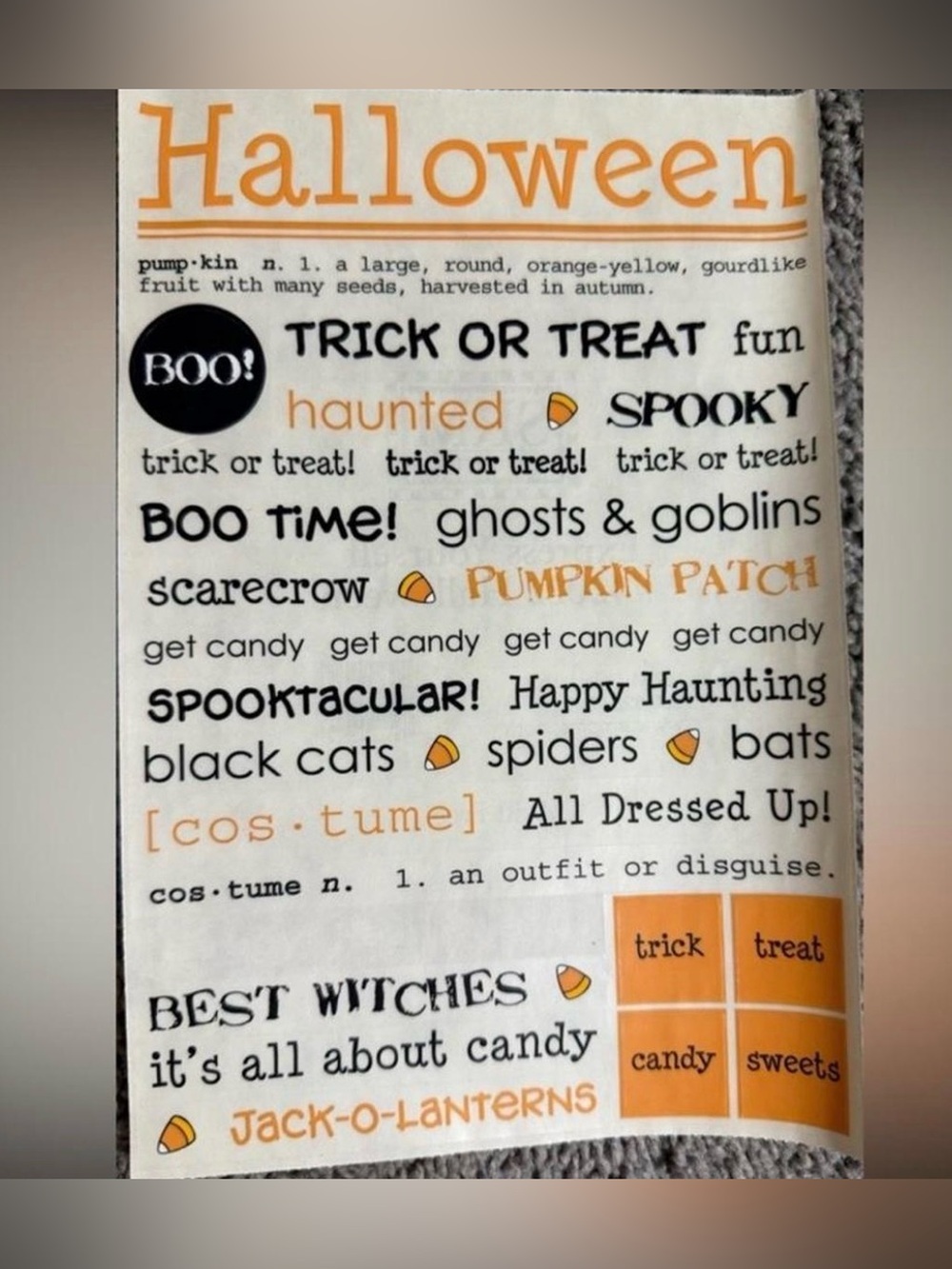 $1 Halloween scrapbooking $1 WITH ANY $10 ORDER OR MORE